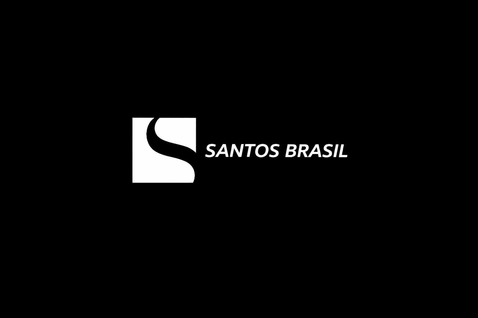 Logo Santos Brasil em Branco